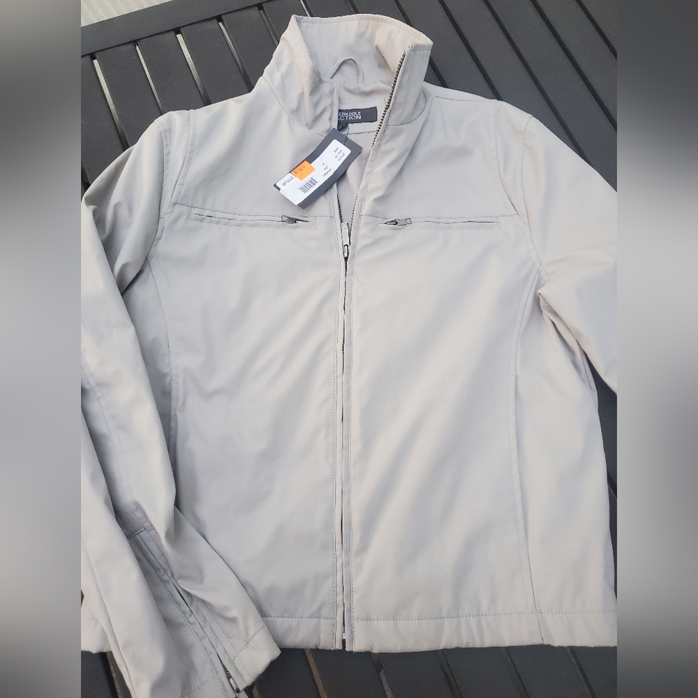 Kenneth Cole Reaction gray light zipper up jacket new with tags size sma…